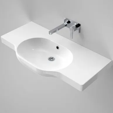 Opal 900 Twin Wall Basin 0 Tap Hole | Made From Vitreous China In White By Caroma