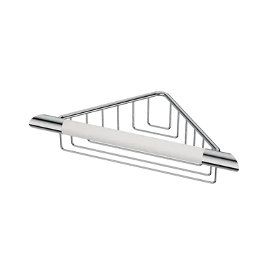 Opal Support Corner Shower Support Rail With Basket | Made From Metal In White By Caroma