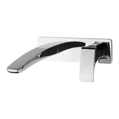 Rush Wall Basin Mixer Set With 180mm Spout 5Star | Made From Brass In Chrome Finish By Phoenix