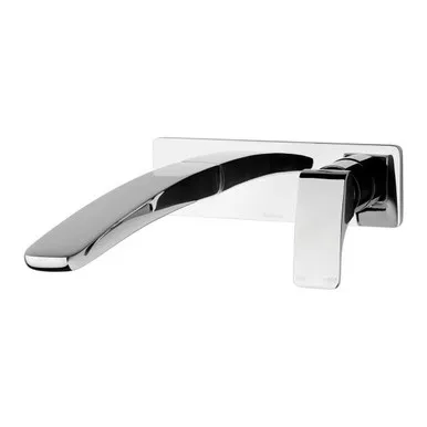 Rush Wall Basin Mixer Set With 230mm Spout 5Star | Made From Brass In Chrome Finish By Phoenix