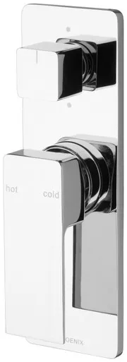 Radii Bath & Shower Diverter Mixer | Made From Brass In Chrome Finish By Phoenix