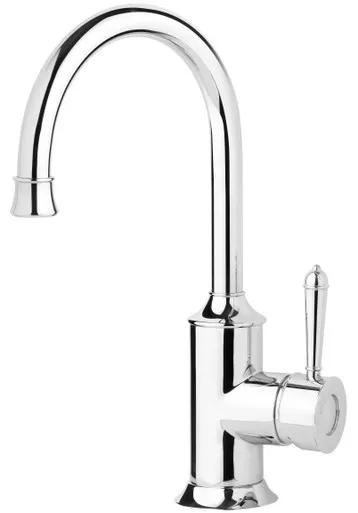 Nostalgia Sink Mixer 160mm Gooseneck 4Star | Made From Brass In Chrome Finish By Phoenix