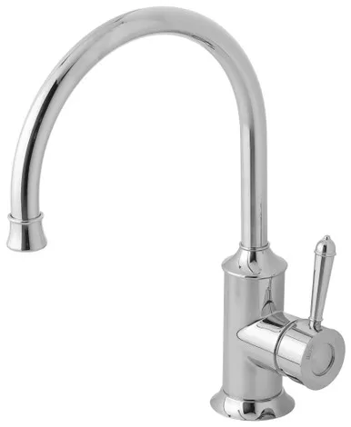 Nostalgia Sink Mixer 220mm Gooseneck 4Star | Made From Brass In Chrome Finish By Phoenix