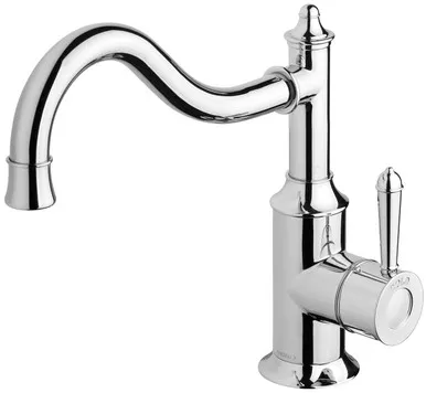 Nostalgia Sink Mixer 220mm Shepherds Crook 4Star | Made From Brass In Chrome Finish By Phoenix