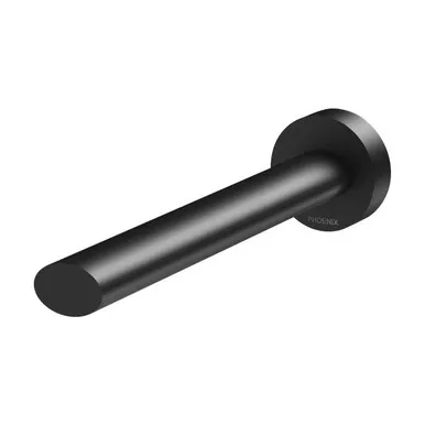 Vivid Slimline Oval Wall Basin Spout/Outlet 180mm 6Star | Made From Brass In Matte Black By Phoenix
