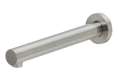Vivid Wall Bath Spout/Outlet 200mm | Made From Brass In Brushed Nickel By Phoenix