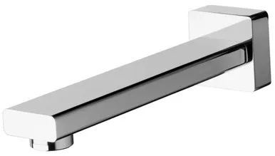 Radii Square Wall Bath Spout/Outlet 180mm | Made From Brass In Chrome Finish By Phoenix