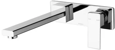 Radii Wall Bath Mixer Set With 230mm Spout | Made From Brass In Chrome Finish By Phoenix