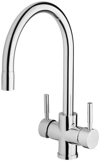 Vivid Sink Mixer (Filtered ) Gooseneck Spout With Filters 5Star | Made From Brass In Chrome Finish By Phoenix