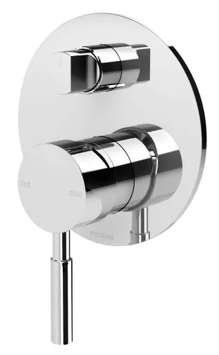 Vivid Bath & Shower Diverter Mixer | Made From Brass In Chrome Finish By Phoenix