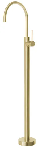 Vivid Slimline Floor Mounted Bath Mixer | Made From Brass In Gold By Phoenix