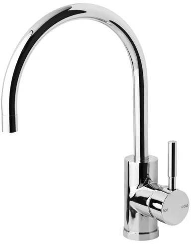 Vivid Sink Mixer (220mm Gooseneck) 4Star Chrome In Chrome Finish By Phoenix