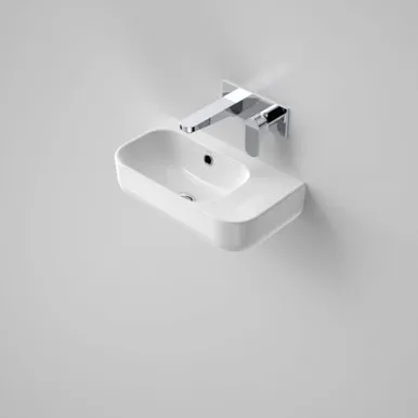 Luna Hand Wall Basin With Overflow 0 Tap Holes | Made From Vitreous China In White By Caroma