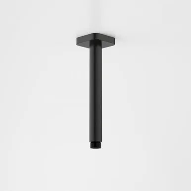 Luna Straight Arm Square Flange 210 | Made From Brass In Black By Caroma
