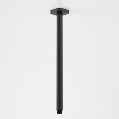 Luna Straight Arm Square Flange 410 | Made From Brass In Black By Caroma