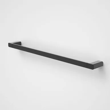 Luna Single Towel Rail 630mm | Made From Brass In Black By Caroma