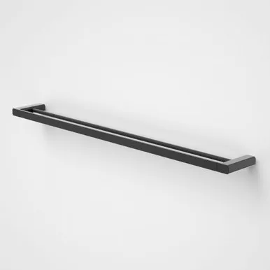 Luna Double Towel Rail 930mm | Made From Brass In Black By Caroma