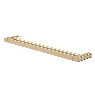 Luna Double Towel Rail 630mm Brushed | Made From Brass/Brushed Brass By Caroma