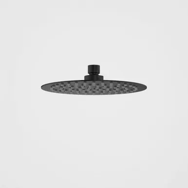 Urbane II Rain Shower Head 200mm Round Matte 4Star | Made From Brass In Black By Caroma
