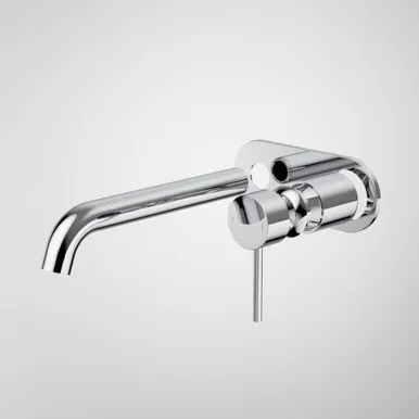 Liano II 210mm Wall Basin/Bath Trim Kit - Rounded Cover Plate | Made From Brass In Chrome Finish By Caroma
