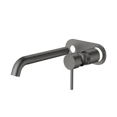 Liano II 210mm Wall Basin/Bath Trim Kit - Rounded Cover Plate | Made From Brass In Gunmetal By Caroma