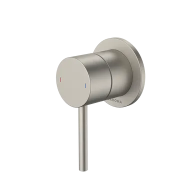 Liano II Bath/Shower Mixer - Round Cover Plate - - Sales Kit | Made From Brass In Brushed Nickel By Caroma