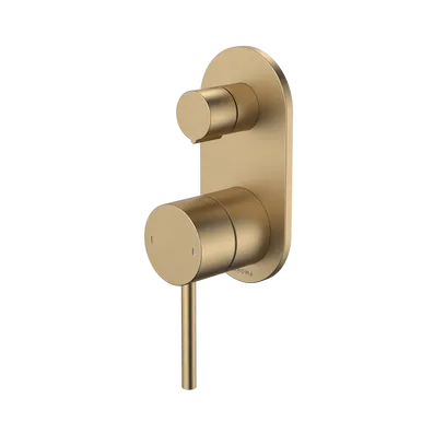 Liano II Bath/Shower Mixer With Diverter Rounded Cover Plate Brushed Sales Kit | Made From Brass/Brushed Brass By Caroma