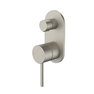 Liano II Bath Or Shower Mixer With Diverter Rounded Cover Plate Sales Kit | Made From Brass In Brushed Nickel By Caroma