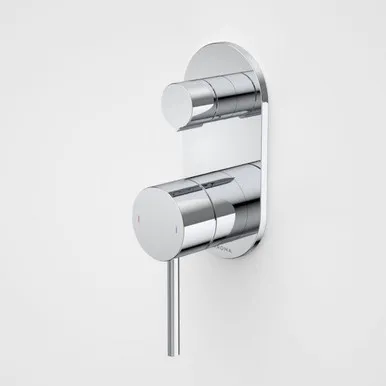 Liano II Bath/Shower Mixer With Diverter Rounded Cover Plate Sales Kit | Made From Brass In Chrome Finish By Caroma