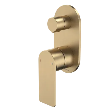 Urbane II Bath/Shower Mixer With Diverter Round Cover Plate Brushed Sales Kit | Made From Brass/Brushed Brass By Caroma