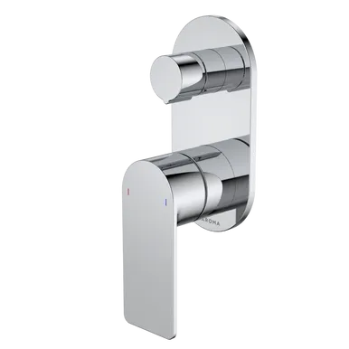 Urbane II Bath/Shower Mixer With Diverter Round Cover Plate Sales Kit | Made From Brass In Chrome Finish By Caroma