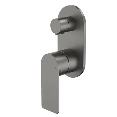Urbane II Bath/Shower Mixer With Diverter - Round Cover Plate - - Sales Kit | Made From Brass In Gunmetal By Caroma