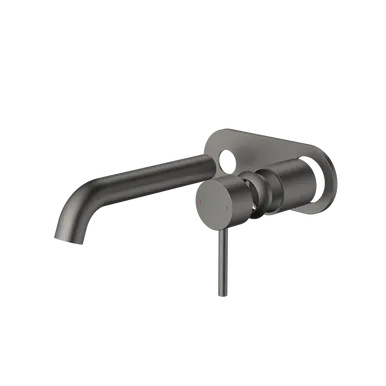 Liano II 175mm Wall Basin/Bath Trim Kit - Rounded Cover Plate | Made From Brass In Gunmetal By Caroma