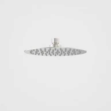 Urbane II Rain Shower Head 200mm Round 4Star | Made From Brass In Brushed Nickel By Caroma