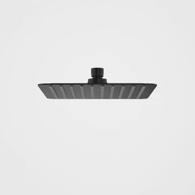 Urbane II Rain Shower Head 200mm Square Matte 4Star | Made From Brass In Black By Caroma