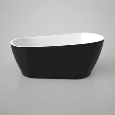 Noir Freestanding Oval Bath 1700mm In Black By Caroma