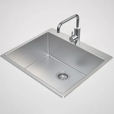 Compass Flushline Laundry Tub 70L 1 Tap Hole | Made From Stainless Steel By Caroma