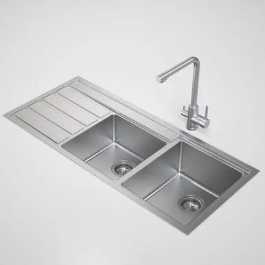 Compass 1.75 Bowl Sink Right Hand Bowl 3 Tap Holes | Made From Stainless Steel By Caroma