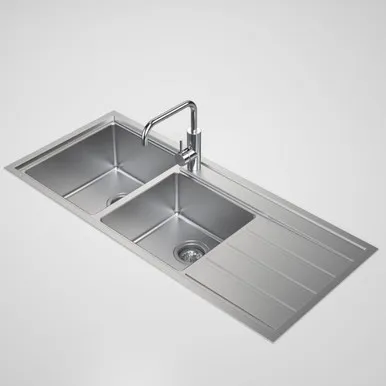 Compass 1.75 Bowl Sink Left Hand Bowl 1 Tap Hole | Made From Stainless Steel By Caroma