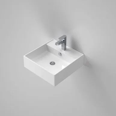 Teo 460 Wall Basin 1 Tap Hole In White By Caroma