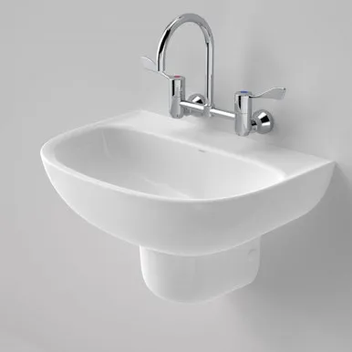 Care 600 Wall Basin 3 Tap Holes | Made From Vitreous China In White By Caroma