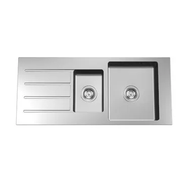 Evolution Care 1.5 End Right Hand Bowl Overmount 1 Tap Hole | Made From Stainless Steel By Caroma