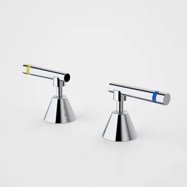 Elegance Lever Care Basin Top Assemblies - Warm/Cold | Made From Brass In Chrome Finish By Caroma