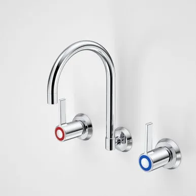 G Series+ Concealed Wall Sink Set (200mm Outlet + 80mm Handles) | Made From Brass In Chrome Finish By Caroma