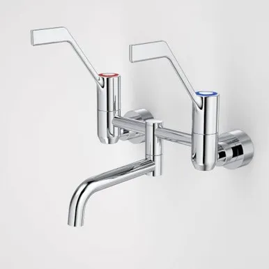 G Series+ Underslung Exposed Wall Sink Set (160mm Outlet + 80mm Handles) | Made From Brass In Chrome Finish By Caroma