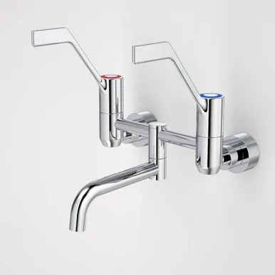 G Series+ Underslung Exposed Wall Sink Set (160mm Outlet + 150mm Handles) | Made From Brass In Chrome Finish By Caroma