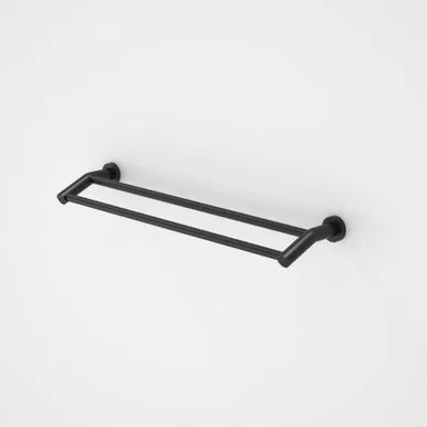 Cosmo Double Towel Rail 630mm | Made From Metal In Black By Caroma