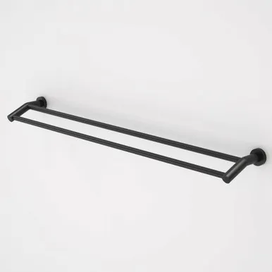 Cosmo Double Towel Rail 930mm | Made From Metal In Black By Caroma