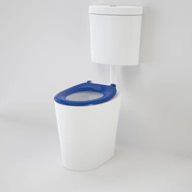 Care 610 Cleanflush Connector P Trap Suite With Caravelle Single Flap In White/Sorrento Blue By Caroma
