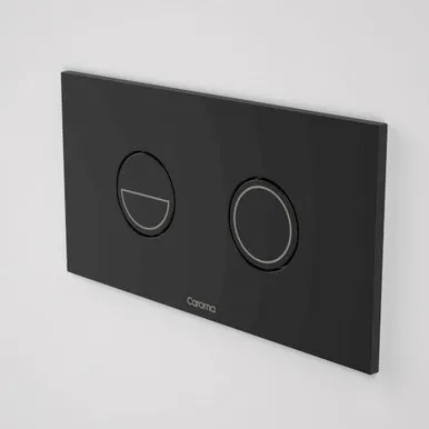 Invisi Series Ii® Round Dual Flush Plate & Buttons (Metal) Matte With Buttons In Black By Caroma